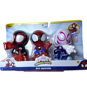 Marvel Spidey Amazing Friends‎ Bath Squirters Spiderman Miles Morales NEW